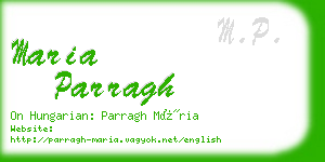 maria parragh business card
